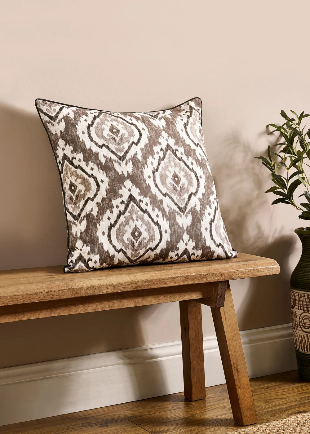 Pineapple Elephant Suri Geo 55x55cm Cushion Natural - 55 x 55cm Image 2