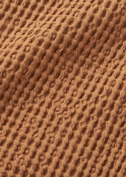 Pineapple Elephant Jaipur Chunky Waffle Cotton 150x200cm Blanket Throw Caramel - One Size Image 3