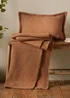 Pineapple Elephant Jaipur Chunky Waffle Cotton 150x200cm Blanket Throw Caramel - One Size Image 4