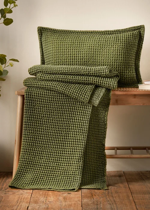 Pineapple Elephant Jaipur Chunky Waffle Cotton 150x200cm Blanket Throw - One Size Image 3