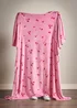 Catherine Lansfield Heart Cosy Fleece Oversized 200x240cm Blanket Throw Pink - One Size Image 2