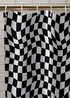 Catherine Lansfield Checkerboard Shower Curtain - One Size Image 2