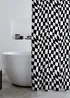 Catherine Lansfield Checkerboard Shower Curtain - One Size Image 1