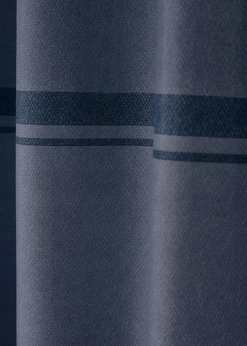 Catherine Lansfield Melville Lined Eyelet Curtains Blue - 46X X 72D (116x183cm) Image 3