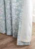 Catherine Lansfield Brooke Floral Lined Eyelet Curtains Duck egg Blue - 46W X 54D (117x137cm) Image 4