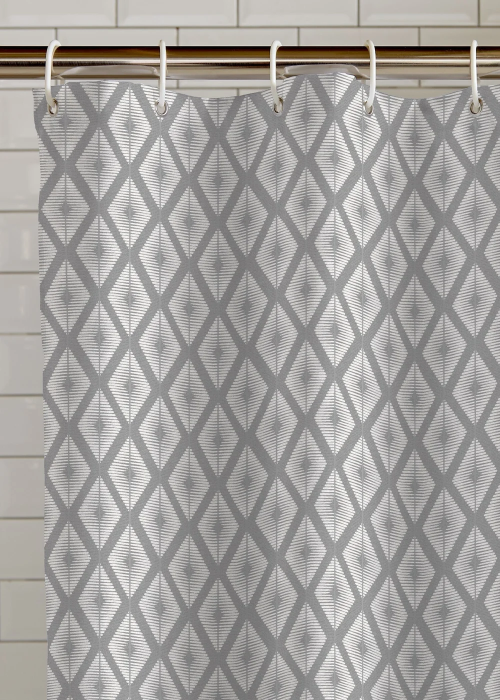 Catherine Lansfield Aztec Diamond Shower Curtain - One Size Image 2