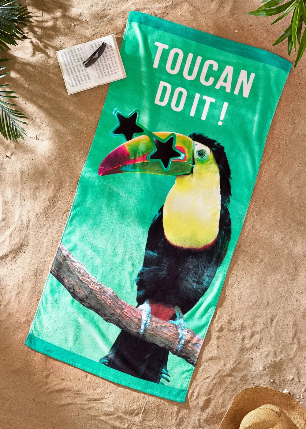 Catherine Lansfield Toucan Do It Cotton Beach Towel - One Size Image 1