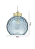 BHS Dalton Dimpled Glass Ball Easyfit Blue (22cm x 25cm) - One Size Image 6