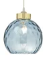 BHS Dalton Dimpled Glass Ball Easyfit Blue (22cm x 25cm) - One Size Image 5