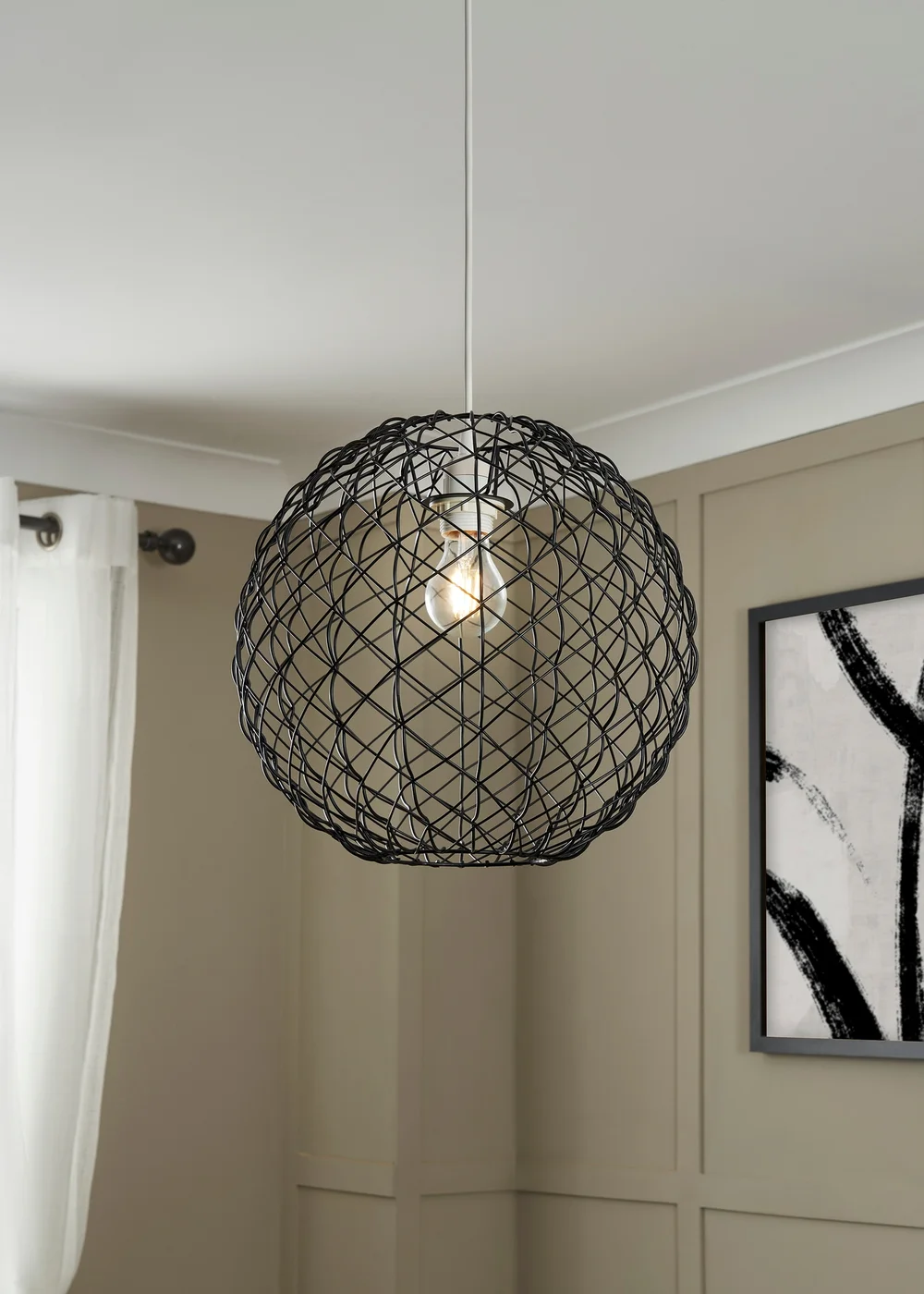 BHS Ecton Wire Ball Easyfit Black (31cm x 34cm) - One Size Image 1