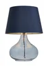 BHS Elder Glass Table Lamp Blue (33cm x 24cm) - One Size Image 5