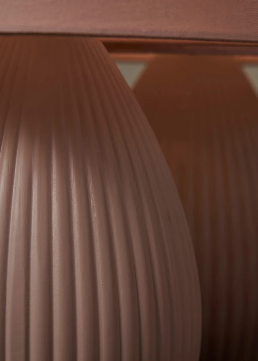 BHS Alder Teardrop Ceramic Table lamp TWIN PACK Pink (32cm x 18cm) - One Size Image 4