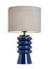 BHS Fava Ribbed Glass Table Lamp Blue (45cm x 27cm) - One Size Image 5