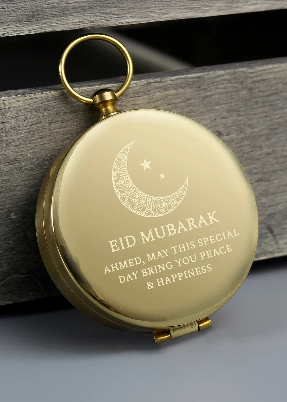 Personalised Memento Company Gold Eid & Ramadan Keepsake Compass - One Size Image 2