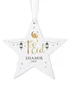 Personalised Memento Company White 1st Eid Wooden Star Decoration - One Size Image 1
