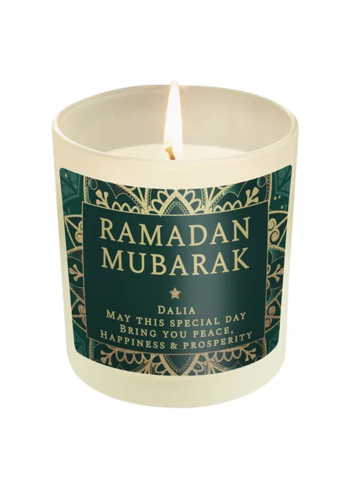 Personalised Memento Company Cream Eid & Ramadan Scented Jar Candle - One Size Image 1