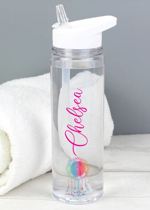 Personalised Memento Company Clear Dream Catcher Water Bottle - One Size Image 3