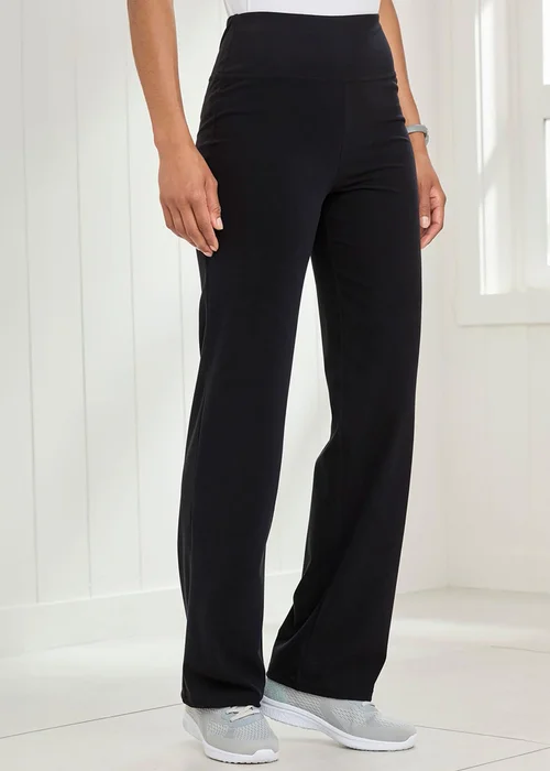 Cotton Traders Black Soft Touch Stretch Yoga Pants - 22/L27 Image 2
