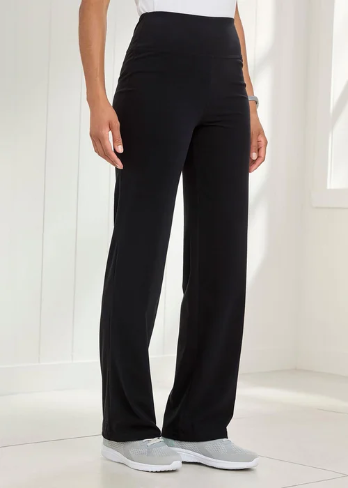 Cotton Traders Black Soft Touch Stretch Yoga Pants - 22/L27 Image 1