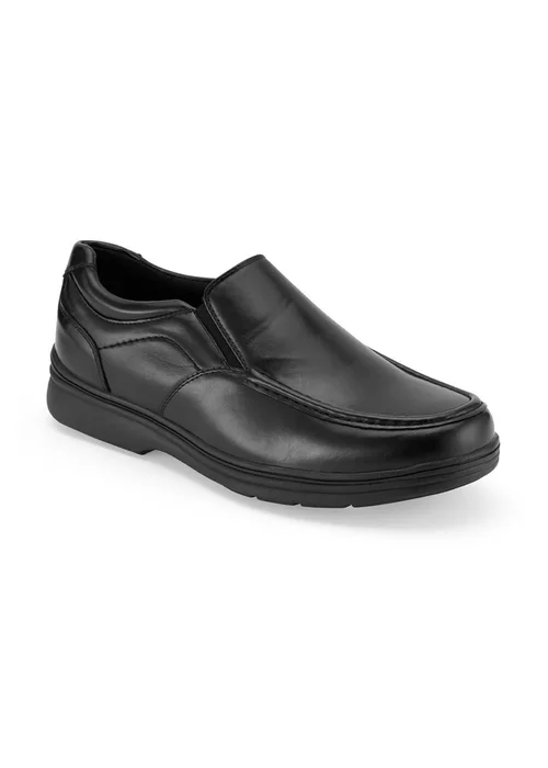 Cotton Traders Black Core Comfort Slip On Shoes - Size 10 Image 1
