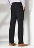 Cotton Traders Black Flat Front Supreme Easy-Care Trousers - 48/L27 Image 2