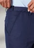 Cotton Traders French Navy Flat Front Supreme Easy-Care Trousers - 48/L27 Image 3