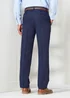 Cotton Traders French Navy Flat Front Supreme Easy-Care Trousers - 48/L27 Image 2