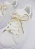 Love Lemonade Silver Sparkly Pearl Bow Chunky Trainers - Size 3 Image 3