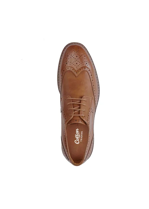 Cotton Traders Chestnut Lace-Up Brogues - Size 8 Image 2