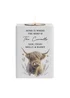 Personalised Memento Company Highland Cow White Wooden Tealight Holder - One Size Image 1