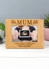 Personalised Memento Company Floral Mum 6x4 Brown Oak Finish Photo Frame - One Size Image 2