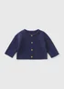 Baby Navy Knitted Cardigan (Newborn-23mths) - Up to 1 Month Image 1