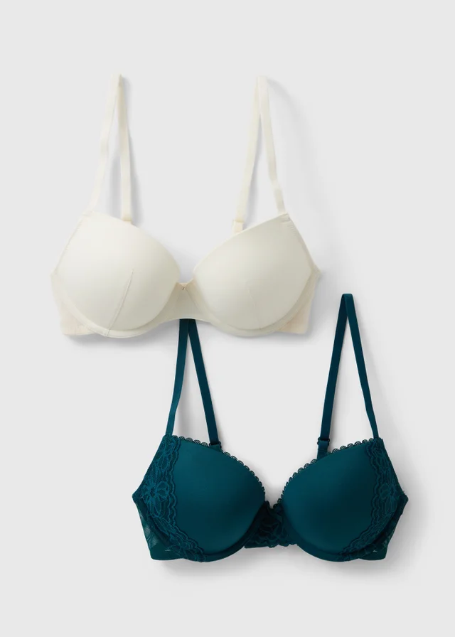 2 Pack Teal Plunge Bra