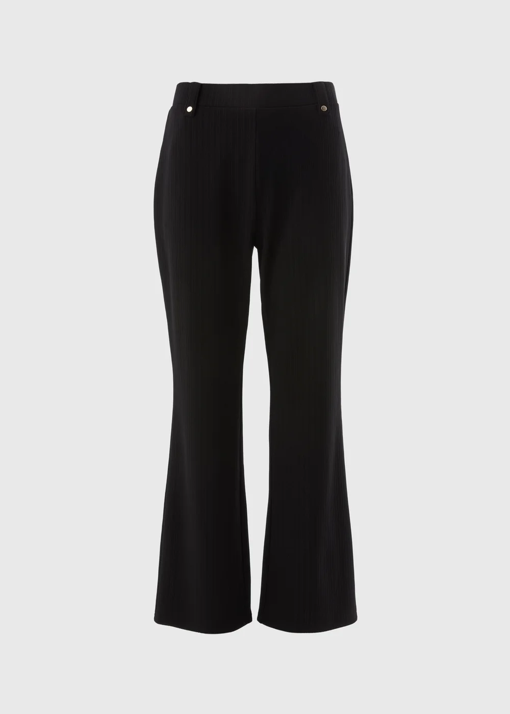 Black Mini Ribbed Trousers - 26/L29 Image 3