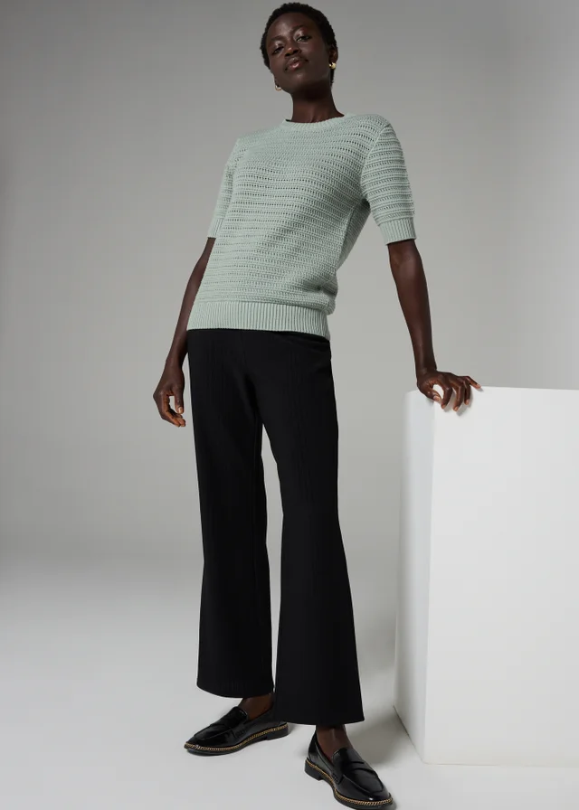 Et Vous Black Mini Ribbed Trousers