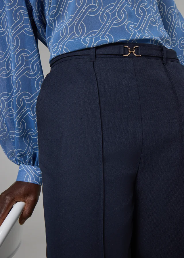 Et Vous Navy Snaffle Trousers