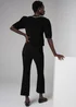 Et Vous Petite Black Ribbed Trousers - Size 08 27 leg Image 2