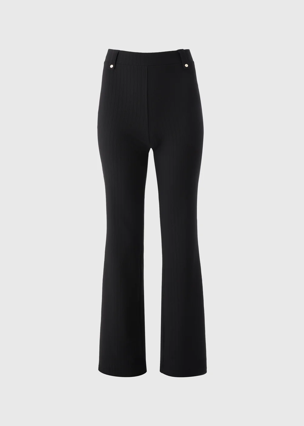 Black Rib Long Trousers - 10/L33 Image 2
