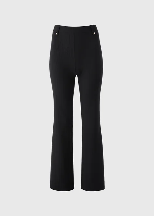 Black Rib Long Trousers - 10/L33 Image 2