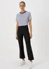 Et Vous Navy Rib Petite Trousers - Size 08 27 leg Image 1