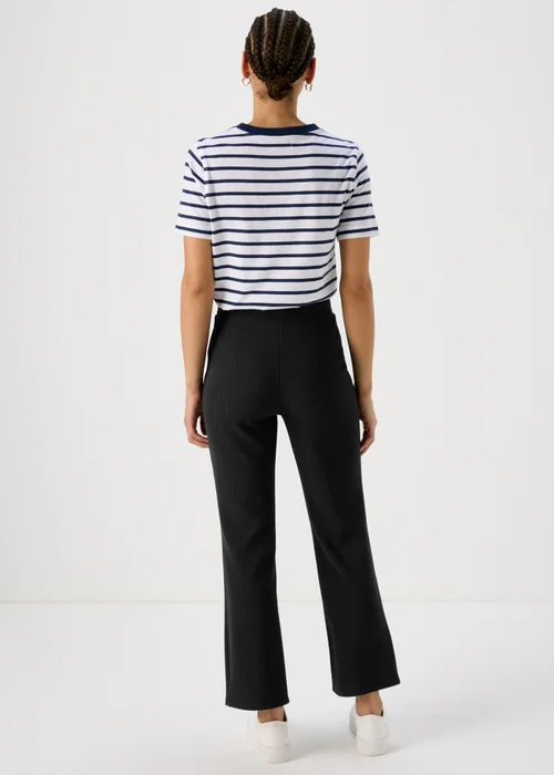 Et Vous Navy Rib Petite Trousers - Size 08 27 leg Image 2