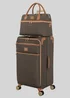 IT Luggage Dark Brown Tan Trim Suitcase - Cabin Image 3