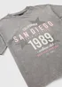 Girls Grey Acid Wash San Diego T-Shirt (7-15yrs) - Age 15 Years Image 2