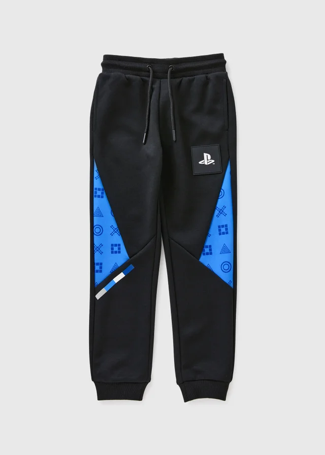 Boys Black Playstation Track Jogging Bottoms (5-13yrs)