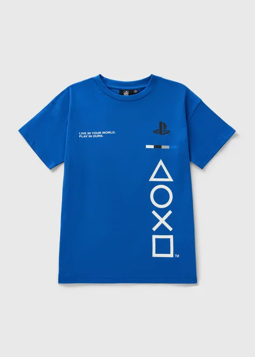PlayStation Boys Blue T-Shirt (5-13yrs) - Age 5 Years Image 1
