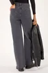 Roman Charcoal Cotton Blend Wide Leg Stretch Jeans - 10 Image 3