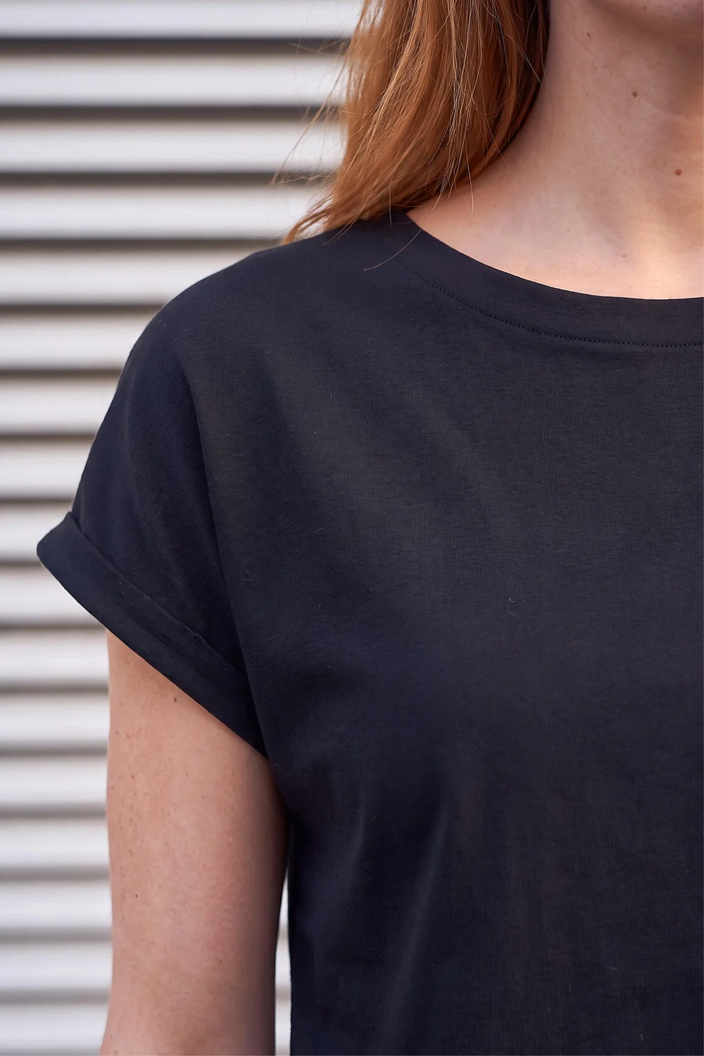 Roman Black Plain Stretch Cotton Jersey T-Shirt - 22 Image 4