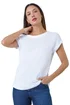 Roman White Plain Stretch Cotton Jersey T-Shirt - Size 12 Image 1