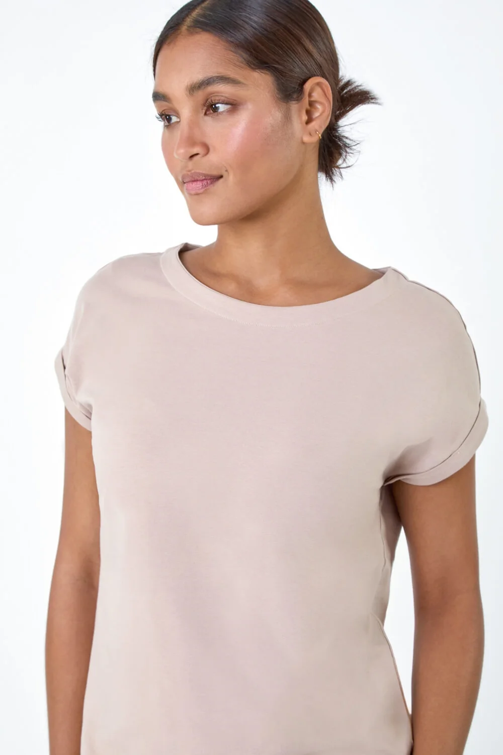 Roman Natural Plain Stretch Cotton Jersey T-Shirt - Size 16 Image 4