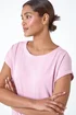 Roman Light Pink Plain Stretch Cotton Jersey T-Shirt - Size 18 Image 4